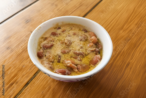 traditional Egyptian Ful Mudammas - Fava Beans, With Tahini  photo