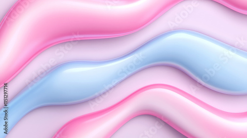 Smooth, flowing pink and blue abstract background with soft curves