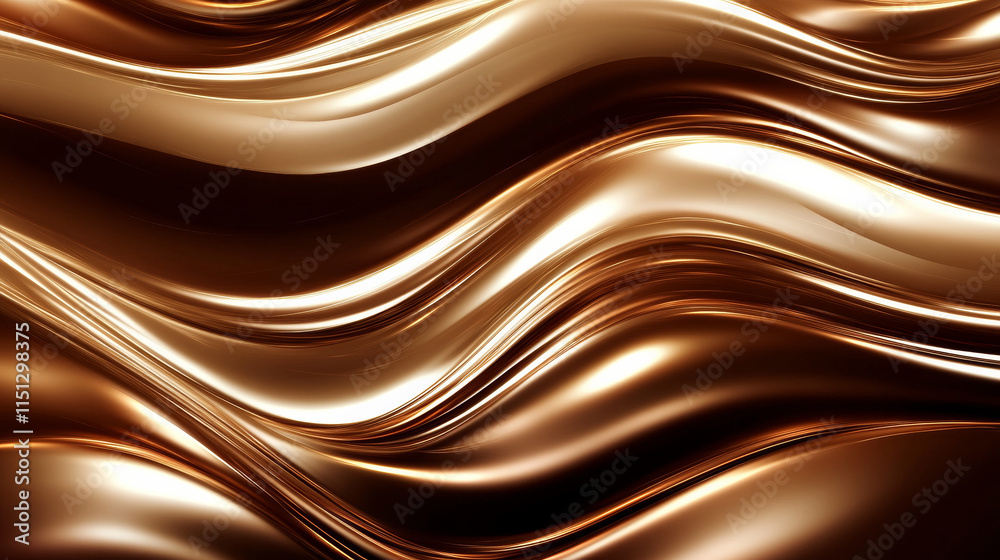 Sleek, flowing abstract background with golden waves and smooth textures Sleek, flowing abstract background with golden waves and smooth textures