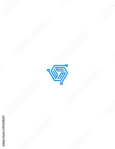 hexagon technology logo design