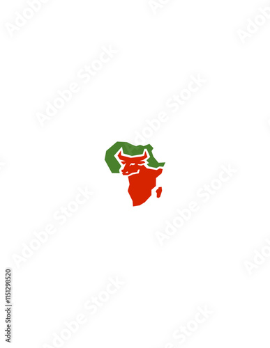African map with capped buffalo logo