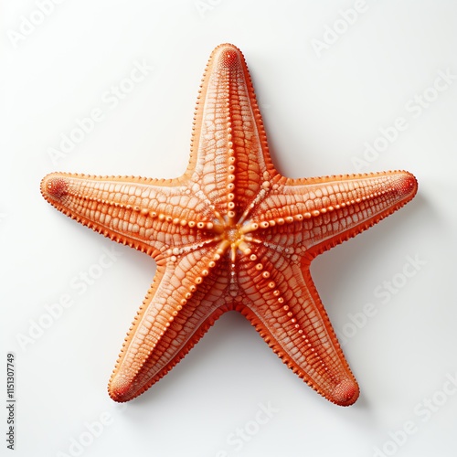 Orange starfish on white background. (2)