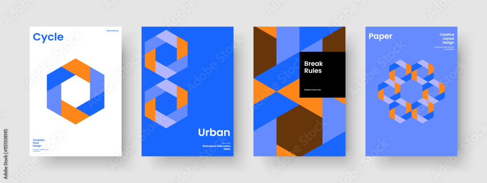 Fototapeta premium Modern Business Presentation Layout. Abstract Background Design. Isolated Report Template. Poster. Banner. Brochure. Flyer. Book Cover. Advertising. Pamphlet. Journal. Catalog. Notebook. Newsletter