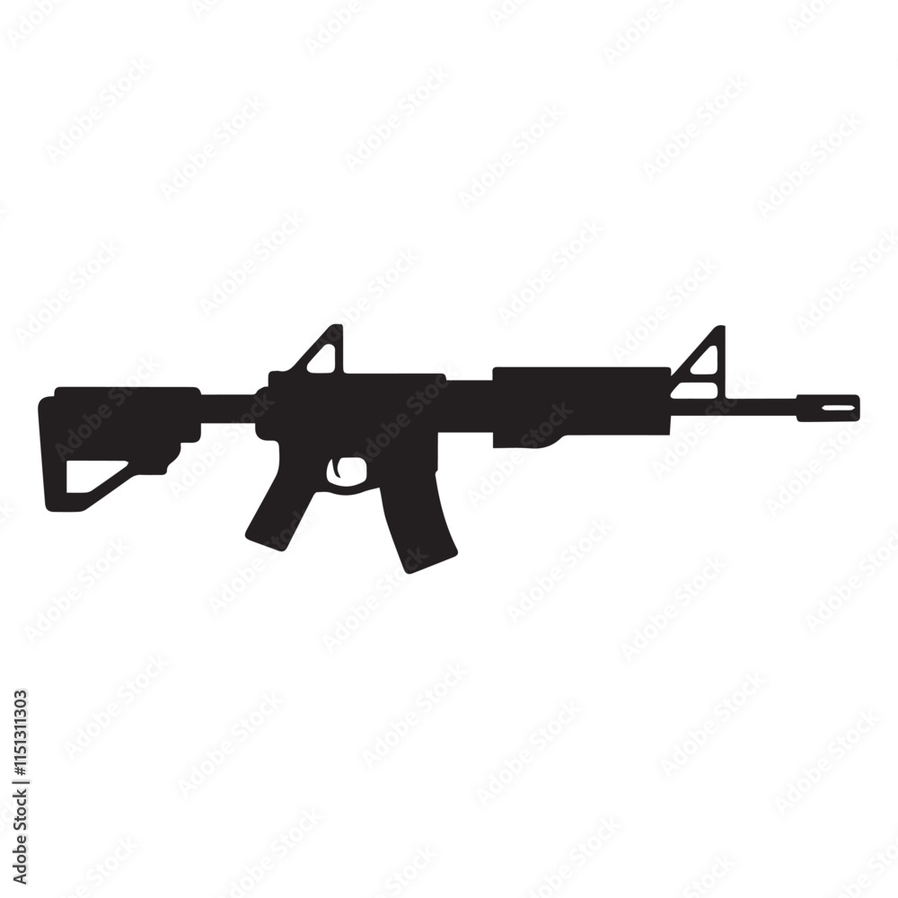 a rifle silhouette vector icon design with a white background
a rifle silhouette vector icon design with a white background