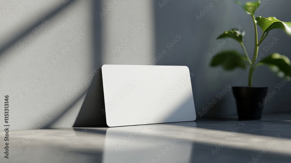 Modern 3d render business card mockup design featuring blank minimalist horizontal us size 90x50mm name card with rounded corners, clean and professional brand identity template leaning against a wall Modern 3d render business card mockup design featuring blank minimalist horizontal us size 90x50mm name card with rounded corners, clean and professional brand identity template leaning against a wall