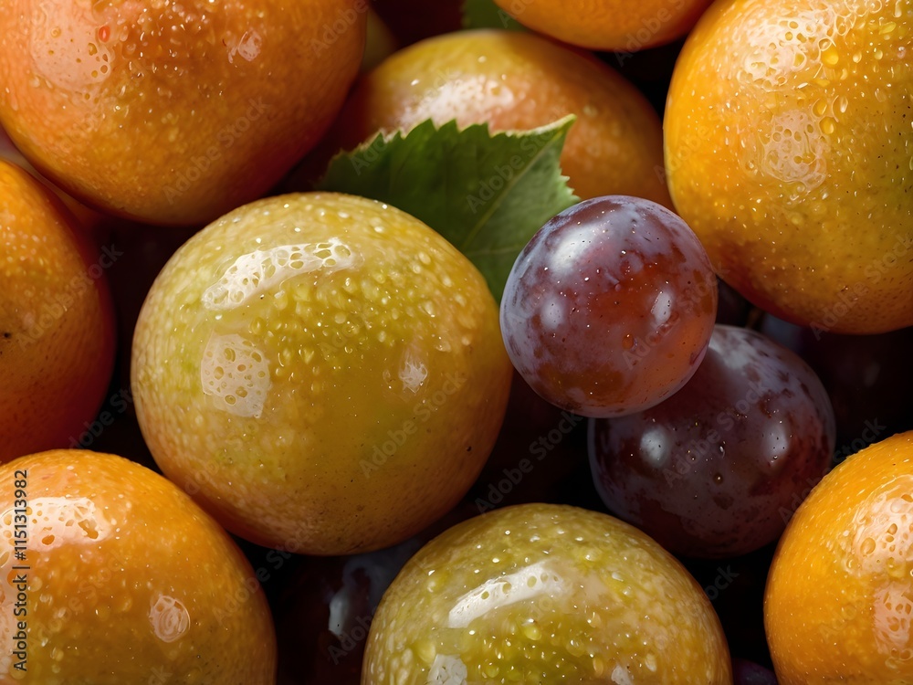 grapes photographed up close along with other fruits grapes photographed up close along with other fruits