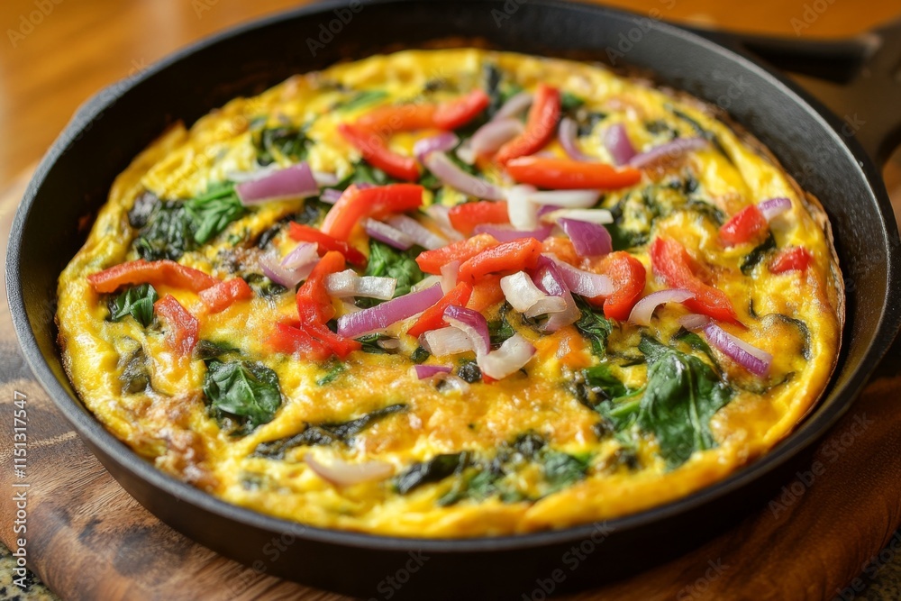 Spinach and Red Pepper Frittata - Perfect Breakfast Spinach and Red Pepper Frittata - Perfect Breakfast