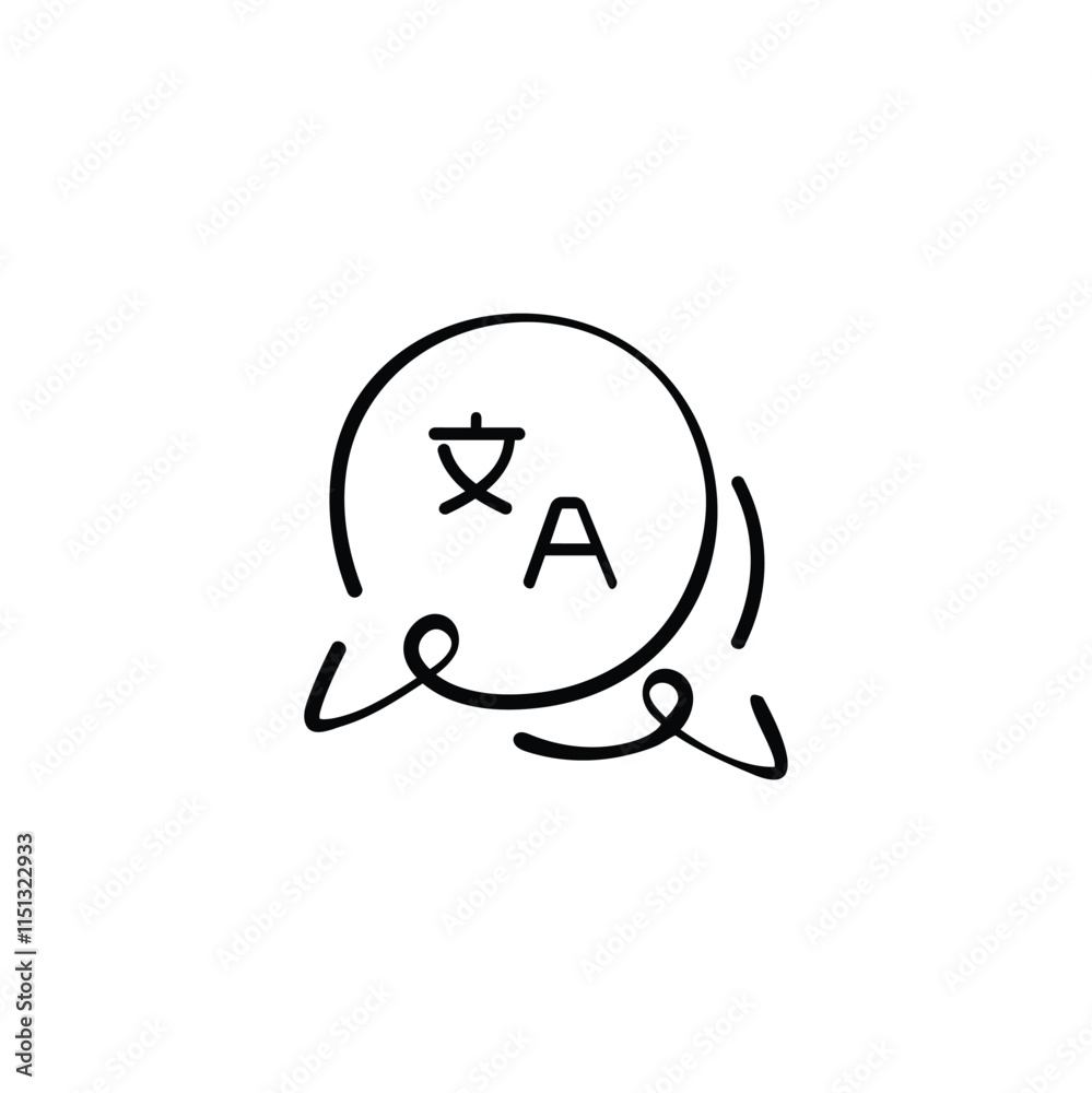 Communication Translation Line Style Icon Design Communication Translation Line Style Icon Design