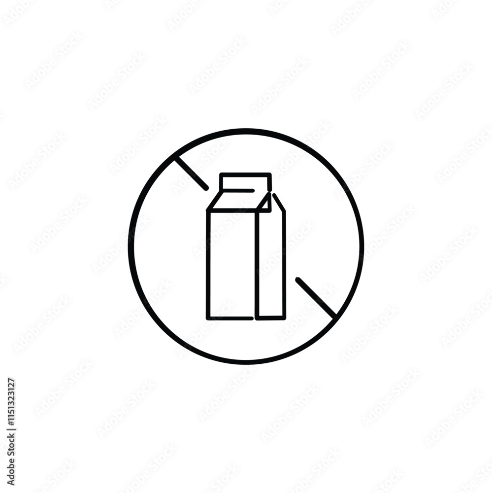Dairy Free Line Style Icon Design Dairy Free Line Style Icon Design