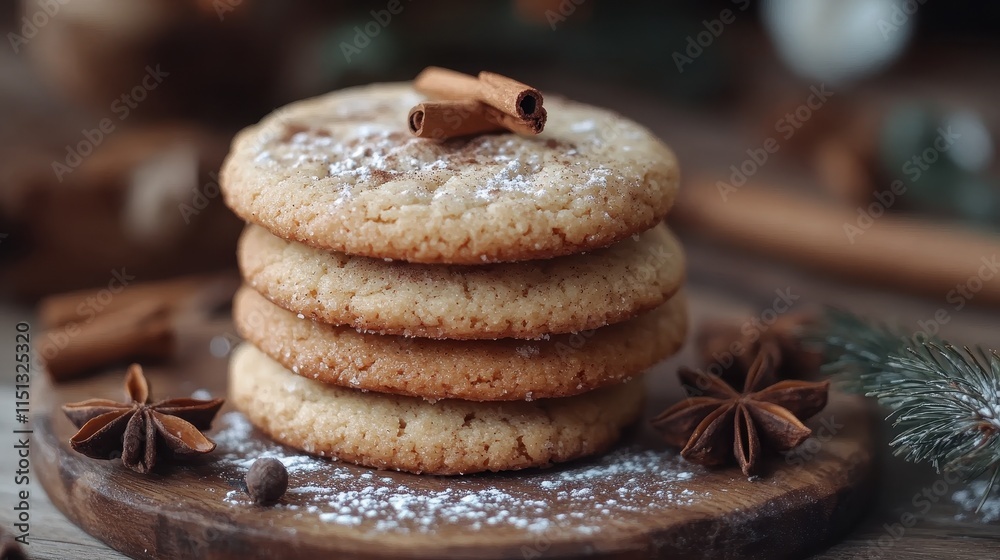 Freshly baked cookies with cinnamon Freshly baked cookies with cinnamon