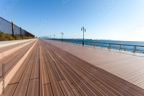 wooden bridge over the sea