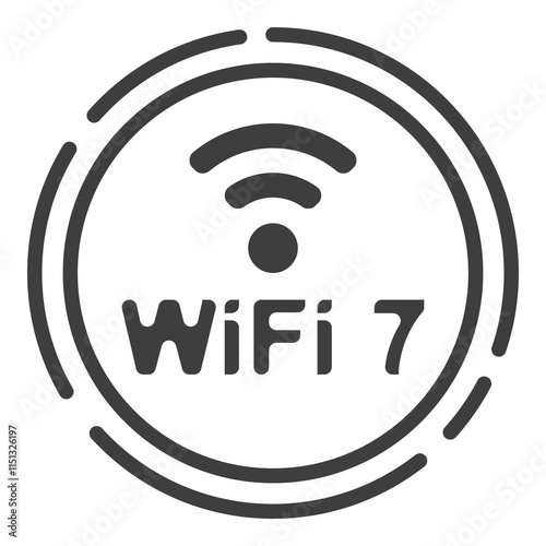Flat symbol of free wifi zone