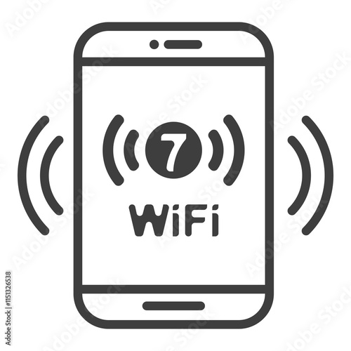Flat symbol of free wifi zone