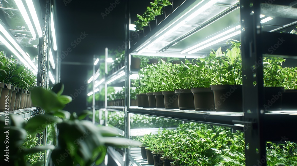 Vertical farming skyscrapers in an urban setting Vertical farming skyscrapers in an urban setting