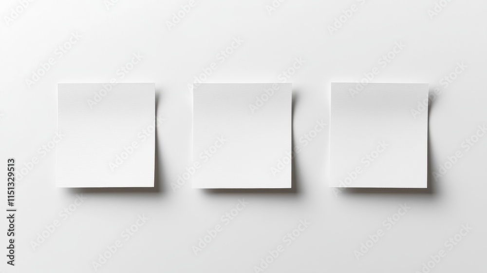 Isolated white sticky note on white background Isolated white sticky note on white background