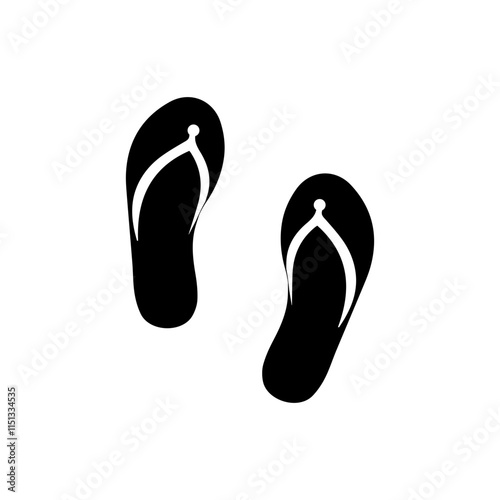 simple icon of flip flops symbol design