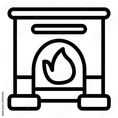 This Fireplace icon is suitable for Christmas the Birth of Jesus Christ.