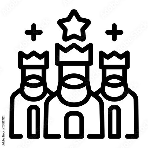 This Three wise men icon is suitable for Christmas the Birth of Jesus Christ.