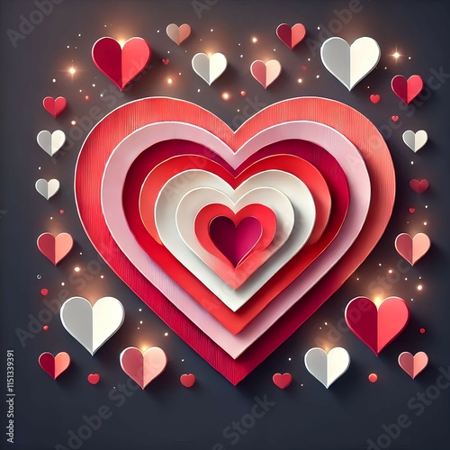 "Celebrate love with vibrant Valentine’s designs! Layered hearts, glowing accents, and romantic hues make these perfect for cards, decor, or digital use. Share the love today!"