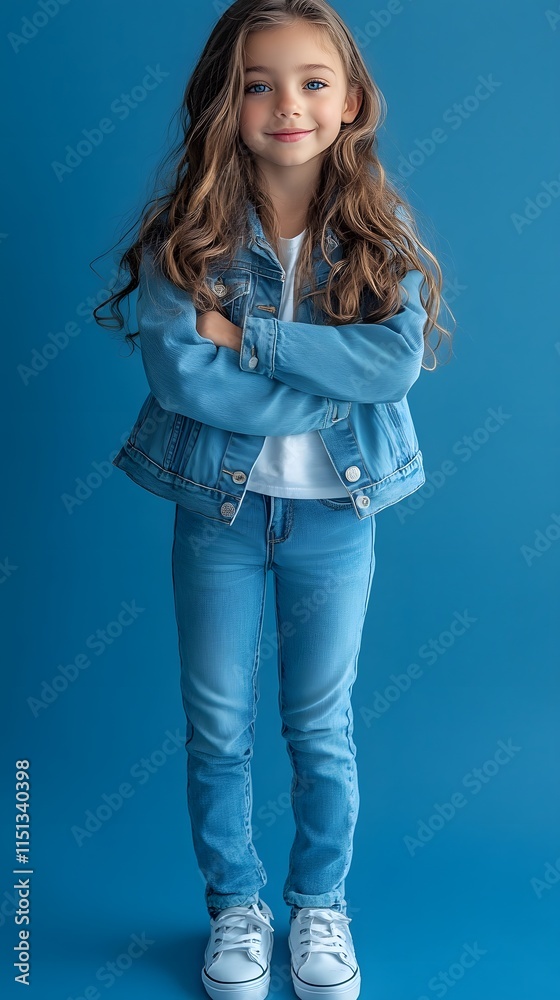 a happy girl with long curling hair posing for a magazine a happy girl with long curling hair posing for a magazine