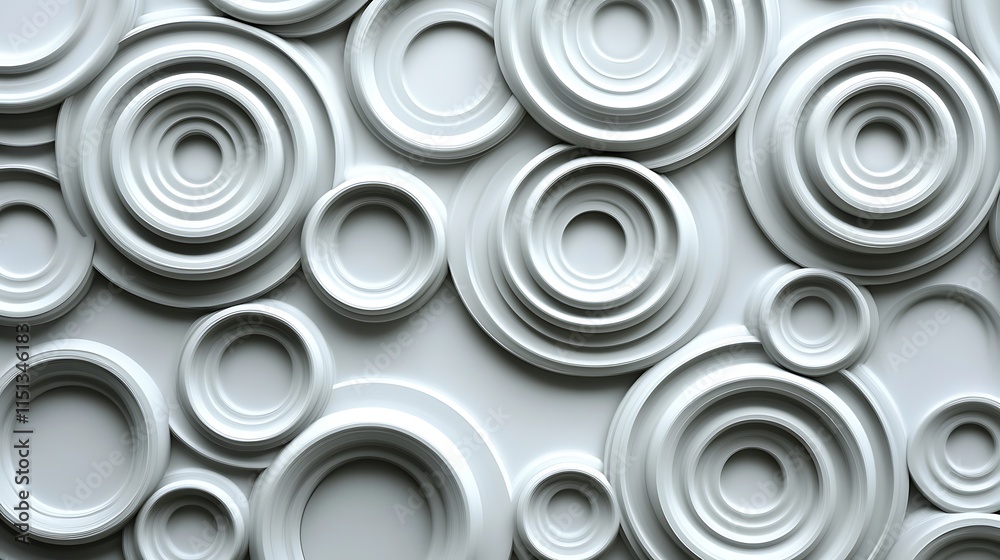 Abstract background of layered circles in light gray. Abstract background of layered circles in light gray.
