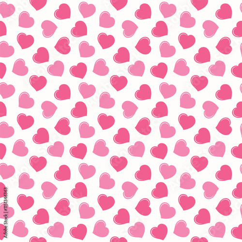 Wallpaper Mural valentines seamless pattern. pink hearts. romantic and love background. valentine's day design Torontodigital.ca