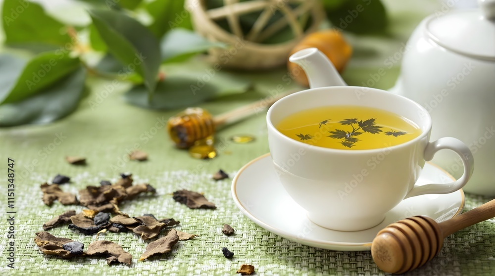 Traditional Mulberry Tea with Honey and Herbal Notes (Laotian Cuisine) Traditional Mulberry Tea with Honey and Herbal Notes (Laotian Cuisine)
