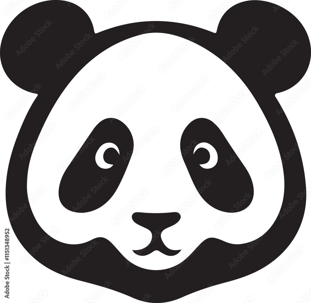 panda icon vector art illustration on a white background.
panda icon vector art illustration on a white background.