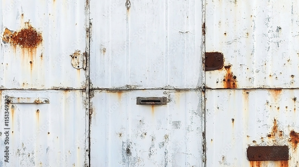 Rugged texture with rusty metal details on a grunge white background Rugged texture with rusty metal details on a grunge white background