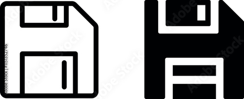 "Save Icon for Data Storage and File Management Applications"