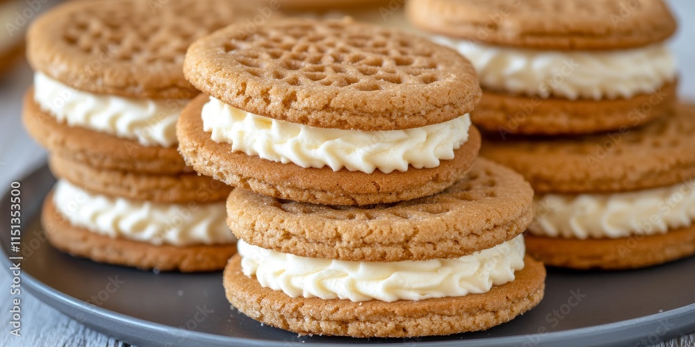 Delicious sandwich cream cookies make for a delightful snack food option. Enjoy the rich flavor and texture of sandwich cream cookies as a perfect treat for any occasion. Delicious sandwich cream cookies make for a delightful snack food option. Enjoy the rich flavor and texture of sandwich cream cookies as a perfect treat for any occasion.