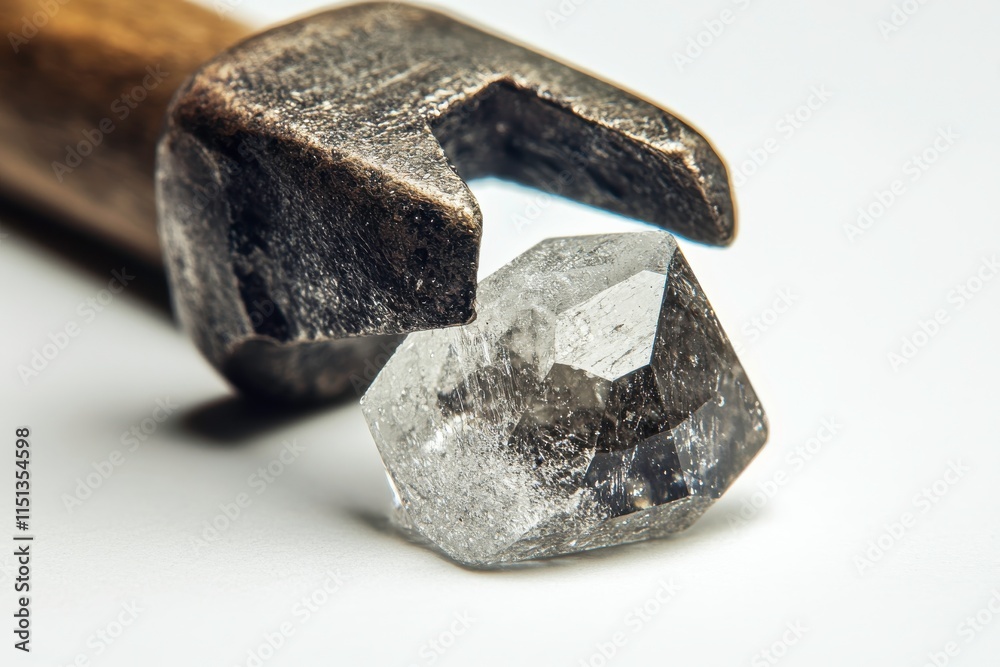 Hammer and Punch on Crystal with Soft Shadows Hammer and Punch on Crystal with Soft Shadows