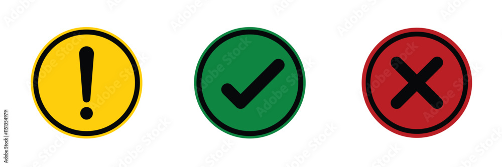 Danger sign vector. Warning sign isolated on white background.
Danger sign vector. Warning sign isolated on white background.