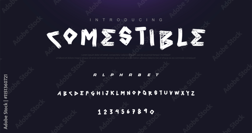 Brush Font. Hand Lettering Sketch Font. Vector Alphabet Brush Font. Hand Lettering Sketch Font. Vector Alphabet