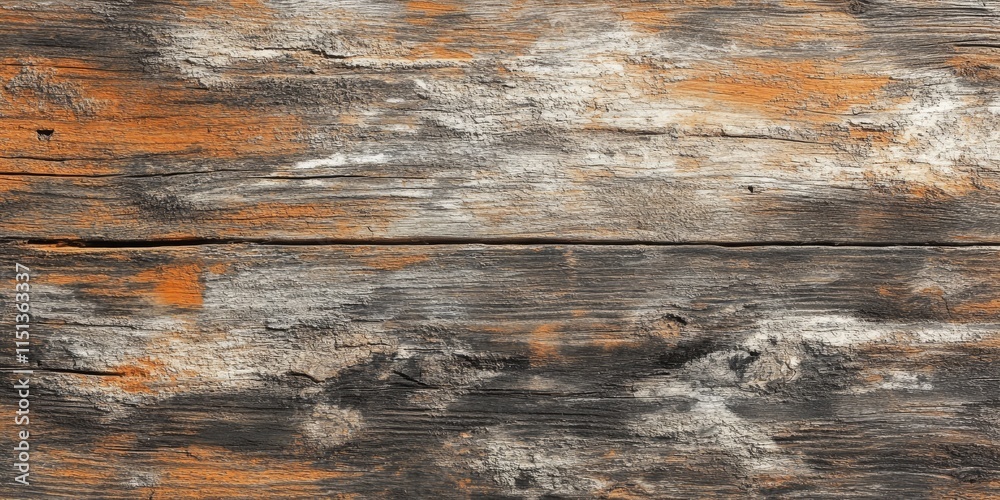 Obraz premium Aged wooden painted surface showcases a beautifully textured appearance, highlighting the charm of an aged wooden painted surface against a natural backdrop, creating a stunning visual appeal.