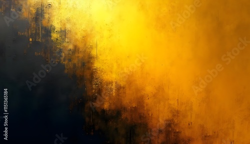 black gold yellow , color gradient rough abstract background shine bright light and glow template empty space , grainy noise grungy texture on transparent background cutout