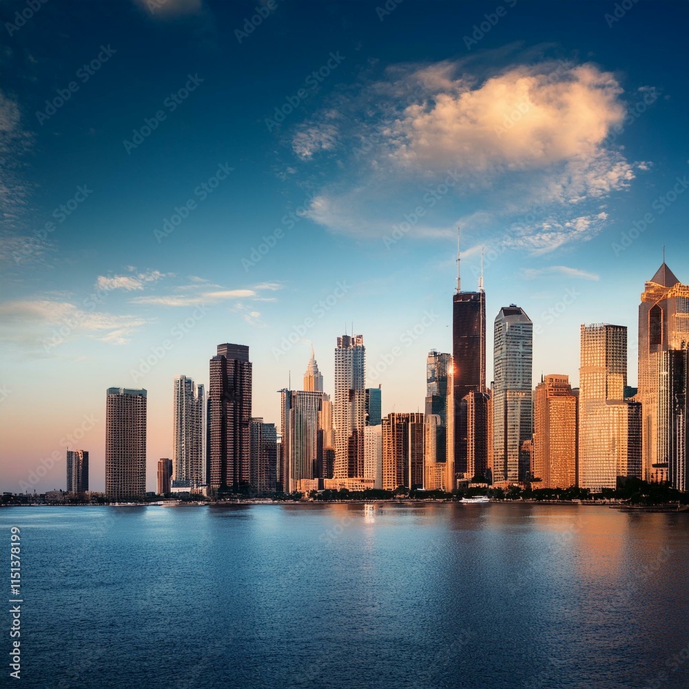 Obraz premium City skyline wallpaper