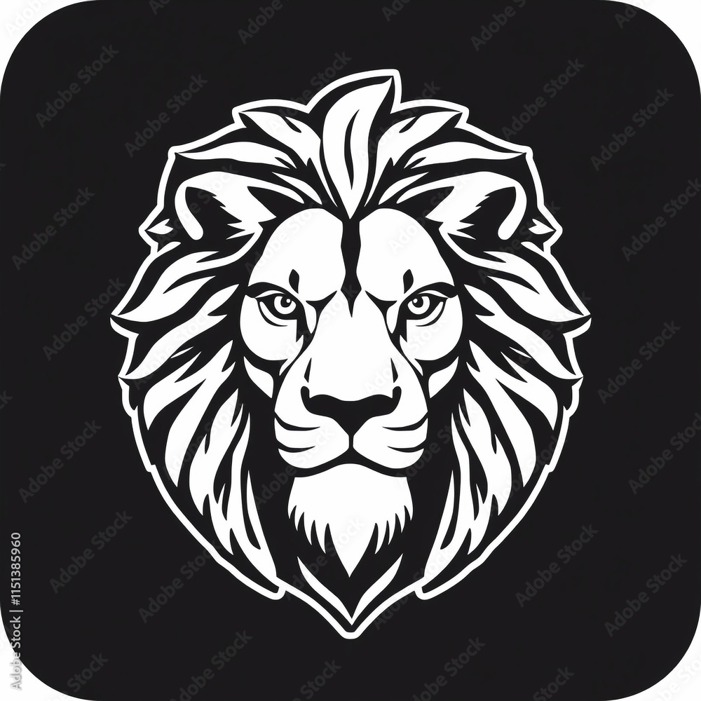 lion logo shape design 