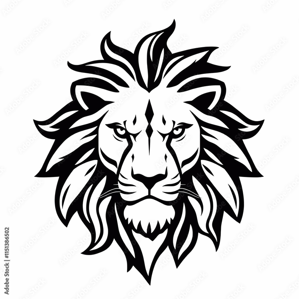 Fototapeta premium lion logo shape design 