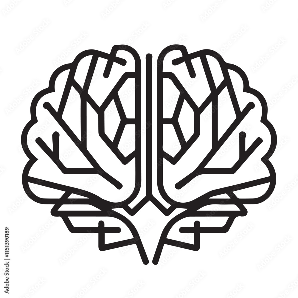Human brain icon vector Human brain icon vector
