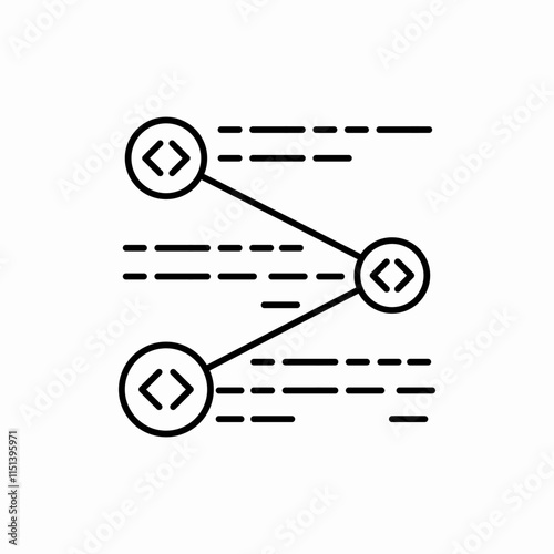 code programming tags development frontend backend icon vector sign