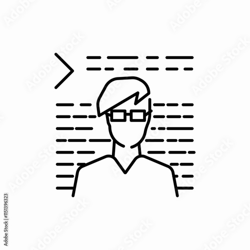 hacker anonymous coding code programming software icon vector sign