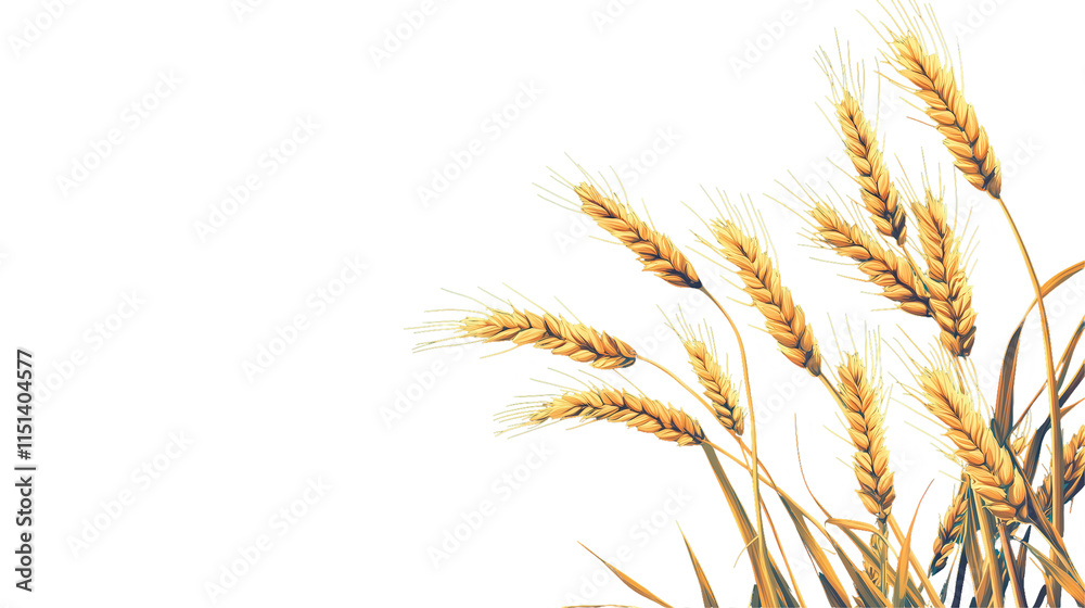 An ear of wheat isolated on background An ear of wheat isolated on background