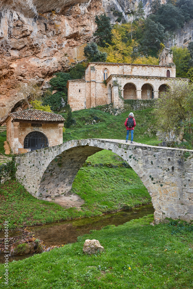 Picturesque scenic medieval village in Burgos. Castilla y Leon. Spain