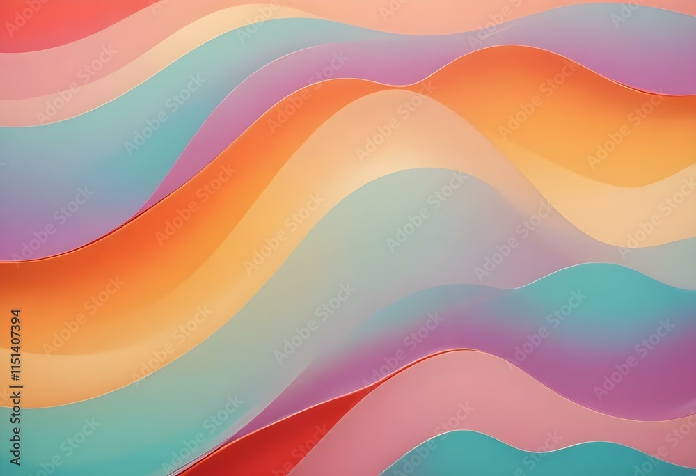 Trendy Pastel Color Wave Backgrounds Abstract Retro 60s & 70s Style Vectors Trendy Pastel Color Wave Backgrounds Abstract Retro 60s & 70s Style Vectors
