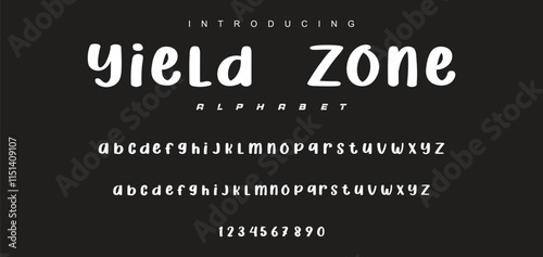Playful cartoon Font, funky typeface for joyful brings life designs like children's artwork, birthday invitations, playful branding, and carnival typography. Vector typeset