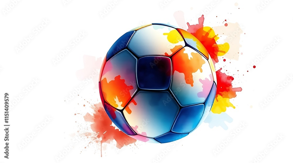 Fototapeta premium Soccer ball on white background