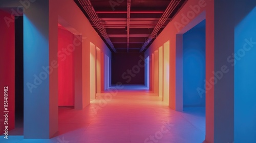 Empty light room interior