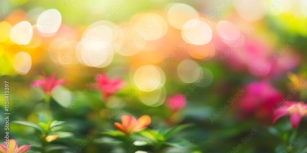 Obraz premium Blurred defocused background of nature, showcasing a vibrant outdoor scene. This blurred defocused perspective highlights the beauty of an outdoor environment, inviting a sense of tranquility.