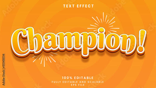 Champion editablle text effect 